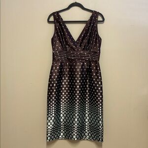 Jessica Howard Polka Dot Ruched Waist Dress